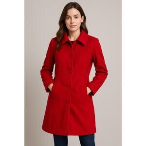 Chouyatou Long Wool Coat Women’s S Elegant Single Breasted Winter Coat